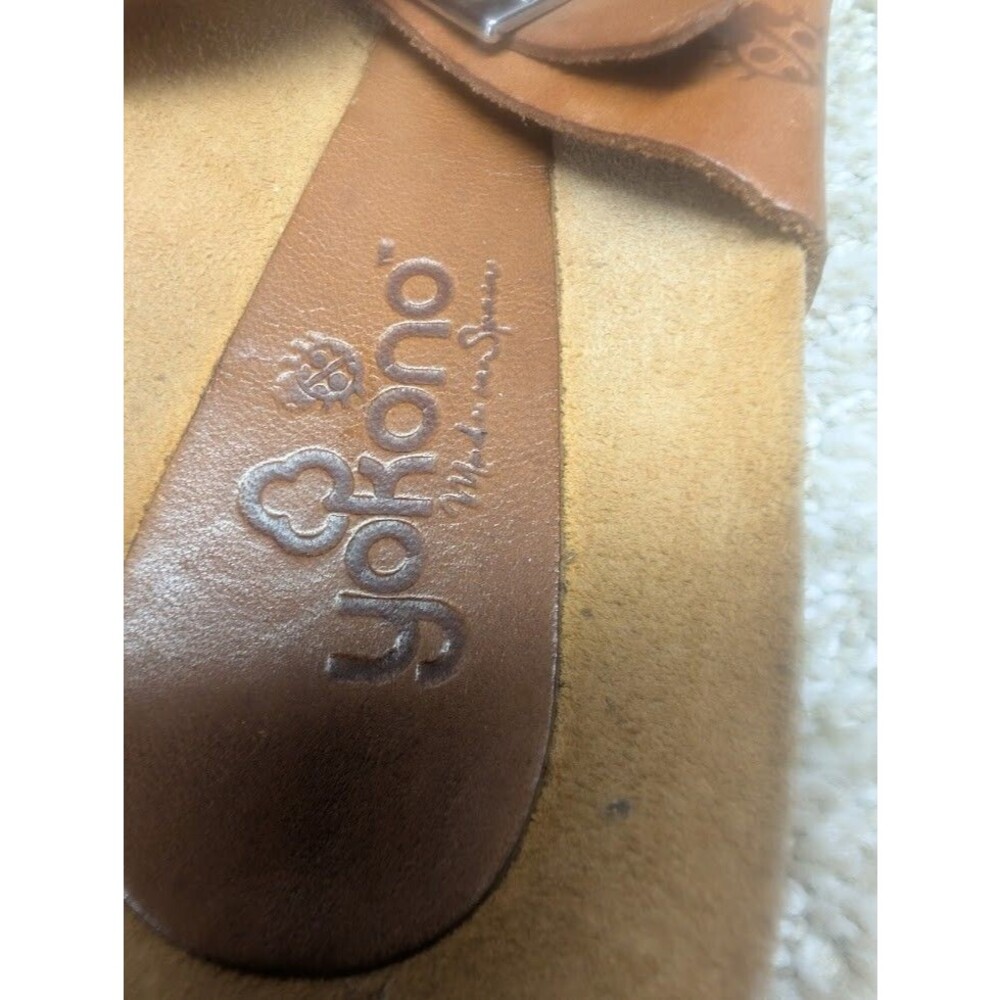 Yokono Sandals Made In Spain Brown Toe Thong Womens Size 10 - Picture 9 of 10